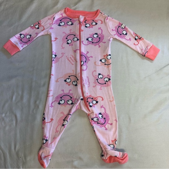 The Children's Place - Pink Footies with Playful Penguins - Picture 1 of 3